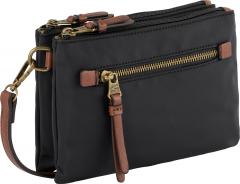 Perlon Schultertasche Bari Camel Active schwarz 