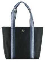 Tommy Life Shopper Henkeltasche schwarz blau Streifen Tommy Hilfiger