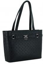 Shoppertasche Guess Arlena Logo schwarz Prägung