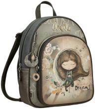 Cityrucksack Anekke Real Stickerei beige taupe Glitzer Nieten