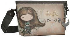 Anekke Schultertasche mit Druck Kollektion Real Beige