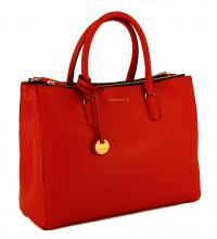 Coccinelle Clementine Kurzgrifftasche Leder Reißverschluss Rot