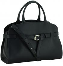 Henkeltasche Coccinelle Sabine Medium Noir schwarz Glattleder