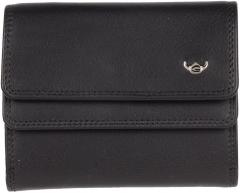 Golden Head Polo kompakte Überschlagbörse mit RFID Safe Nappaleder Black