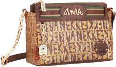 Crossbody Bag Anekke Urban bestickt beige braun Eisbär Maple Leaf