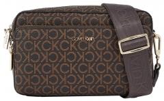 Calvin Klein Umhängetasche CK Must Brown Mono Logoprint dunkelbraun