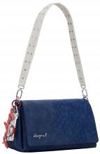 Crossovertasche Desigual nachtblau Medium Flap SIerra bestickt Azul