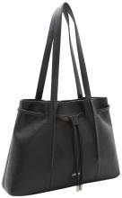 L.Credi klassisch Schwarz vegan Rahmi Henkeltasche