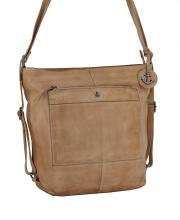 2in1 Henkeltasche Rucksack Harbour2nd AL Cayenne Used Look Caramel