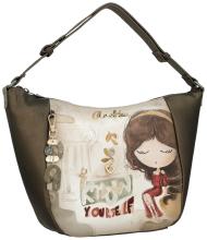 Schultertasche Anekke Muse Griechenland beige braun