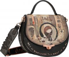 Top Handle Bag Anekke Shoen Künstlerin braun schwarz 