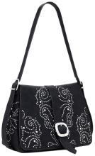 Hobotasche Desigual schwarz Poker Face rockig Nieten Posadas Schnalle