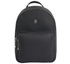 Cityrucksack schwarz Tommy Hilfiger Element Backpack Interlock Emblem Silber
