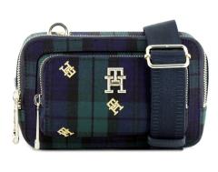bestickte Umhängetasche Iconic Tommy Camera Bag Blackwatch Karo Tommy Hilfiger