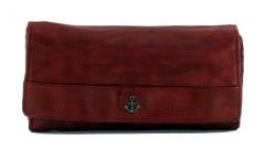 Harbour 2nd Marina Red Ledergeldbeutel dunkelrot Überschlag