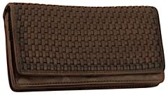 Harbour2nd Weaving Geldbörse Shelly dunkelbraun Leder