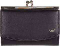 Damen Bügelbörse Polo Golden Head RFID Datensafe Black Silber