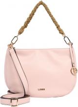 Damen Handtasche L.Credi Munich Irina Pink Clay Rosa Bast Flechtapplikation