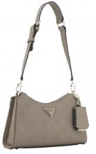 Guess Top Zip Shoulder Bag Cresidia II Dark Taupe Logoprägung