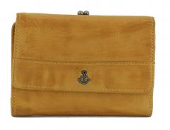 Damenbörse Kisslock Harbour 2nd Cherry Mustard gelb Leder