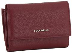 Coccinelle Geldtasche weinrot Metallic Soft Medium Ribes