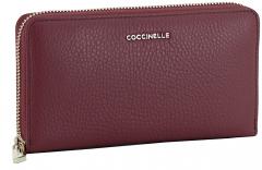 Langbörse Damen Coccinelle Metallic Soft Ribes weinrot