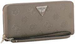 Damenwallet mit Logoprägung Guess Cresidia II Dark Taupe