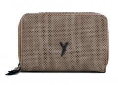 Damenportemonnaie Suri Frey Romy taupe klappbar Lochmuster