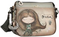 Crossovertasche bestickt Anekke Real Glitzer beige Träume