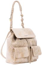 Damenrucksack beige Desigual floral Stickerei Prisa feminin Sierra
