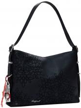 geräumige Schultertasche Desigual bestickt Sierra Buxton schwarz Negro