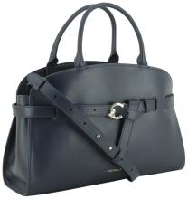 Coccinelle Kurzgrifftasche Sabine dunkelblau elegant Echtleder