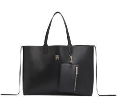 Tommy Hilfiger Iconic Tote Black Shopper mit Etui Anhänger