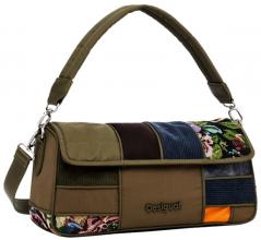 Damentasche floral Bamba Phuket Long Desigual Khaki Patch 