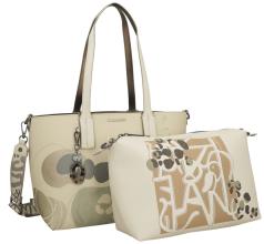 Anekke 2in1 wandelbarer Shopper Sophia Gaia Beige Beuteltasche innen