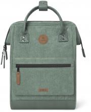 Cabaia Niagara grüner Cordsamt Tagesrucksack samtig Wechselpouch Medium