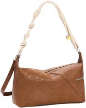 Desigual mittelgroße Umhängetasche Huntington braun bestickt Sierra feminin