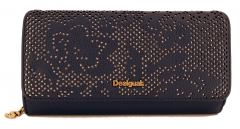 Desigual Damenbörse Maria Holewood Stanzmuster Blau