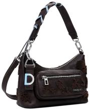 kleine Damentasche Desigual Medellin Mini chocolate Stencil Flower
