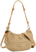 Desigual Handtasche Waverly Bast beige Natural Raffia Flechtriemen