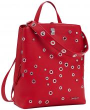 Rebel Desigual Backpack Clavel Red Nieten rot Sumy