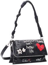 Desigual Murano Überschlagtasche WOW - Schwarz