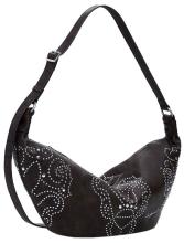 Desigual Umhängetasche schokobraun Poker Face Nieten rockig Munster