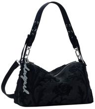 Crossovertasche schwarz Desigual Floral feminin Bergamo negro