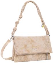 Desigual Überschlagtasche Sierra beige Areia Murano bestickt