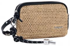 Desigual Umhängetasche Bast Natural schwarz Julia Raffia