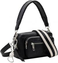 Desigual Schultertasche Half Logo 24 Cambridge 2.0 Negro Schwarz