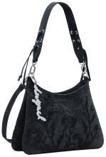 verspielte schmale Damentasche Desigual Floral Romeo bestickt Rose Manaos