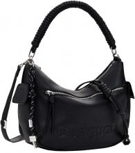 Astana Schultertasche Desigual schwarz Logo klassisch