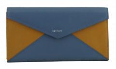 Maitre Diedburg Purse Überschlagbörse blau Cognac Leder